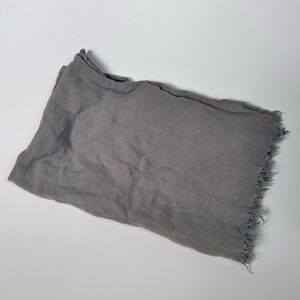SINGLE PiuBelle Gray Linen Raw Hem Pillow Case 20”x30”